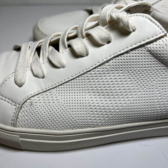 Steven Madden Sneakers Mens Size 12M White Prighton Lace Up Leather Low Top - Picture 7 of 12